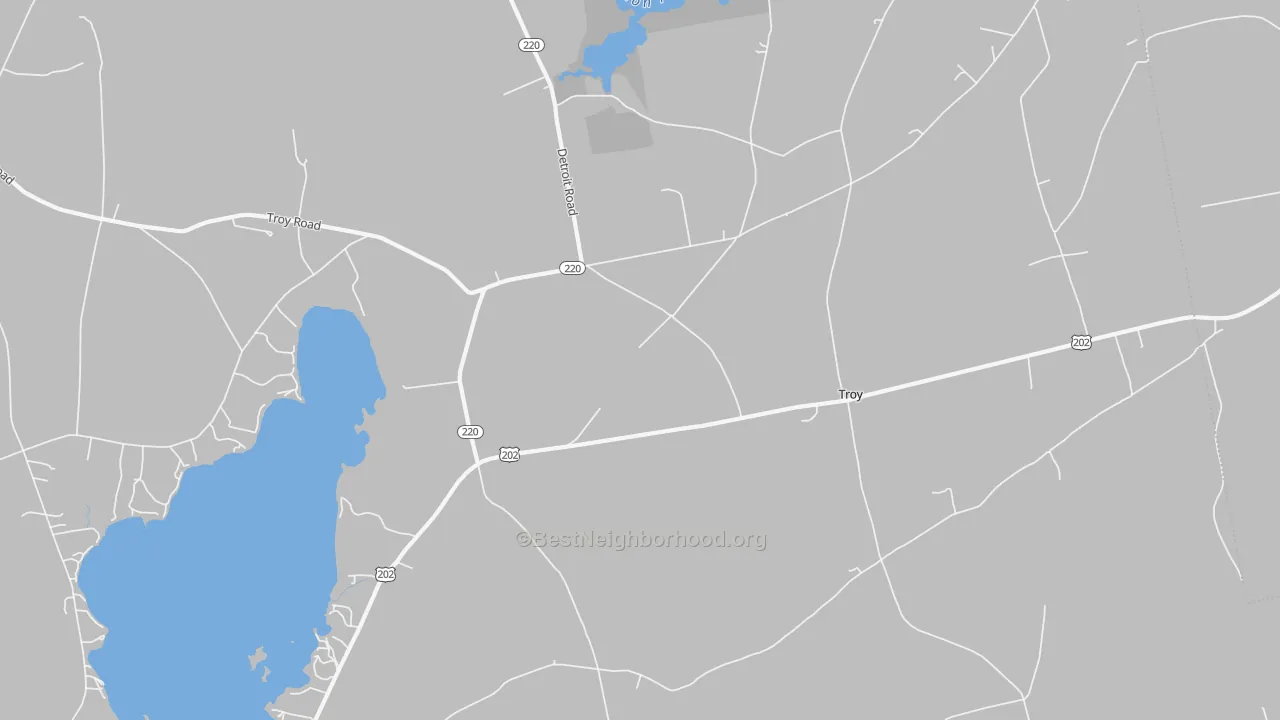 Transit Grade map of Troy, ME
