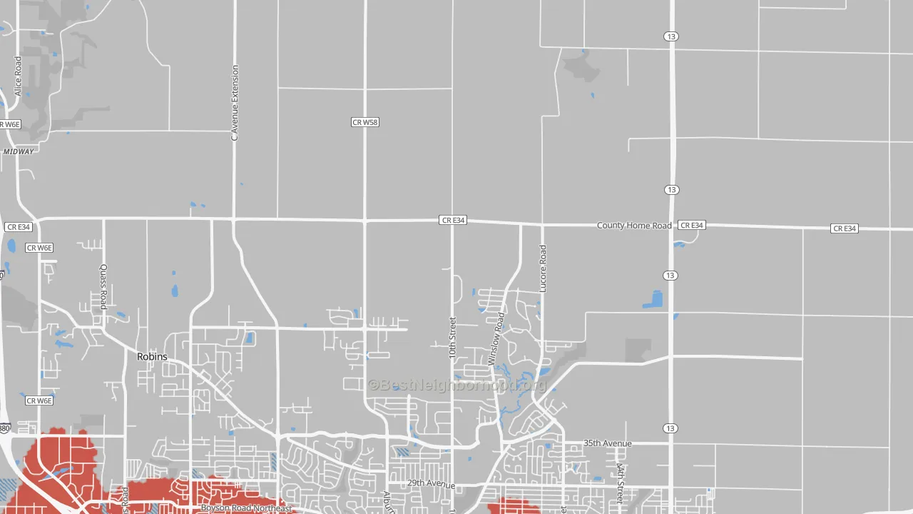 Transit Grade map of Troy Mills, IA