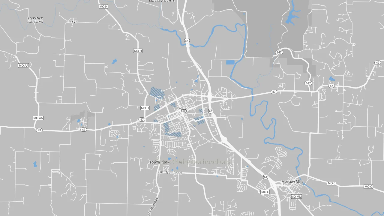 Transit Grade map of Troy, MO