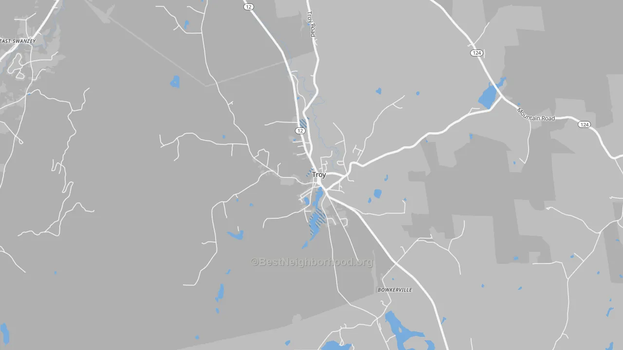 Transit Grade map of Troy, NH