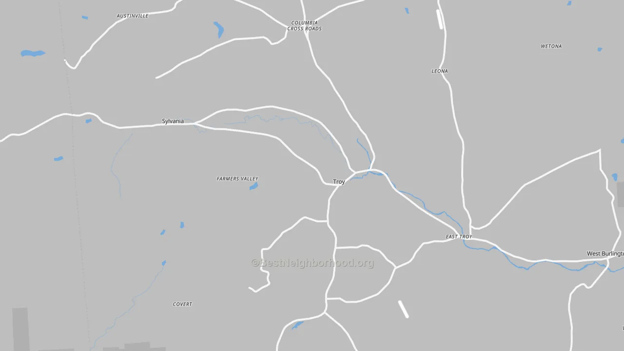 Transit Grade map of Troy, PA