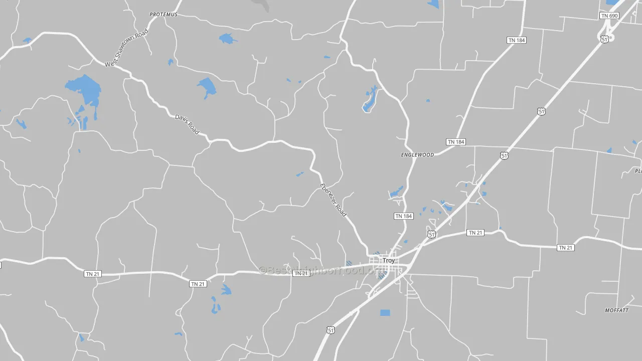 Transit Grade map of Troy, TN