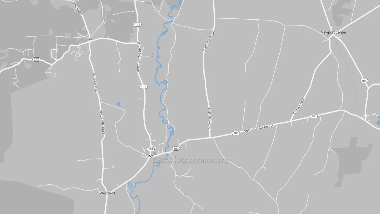 Transit Grade map of Troy, VT