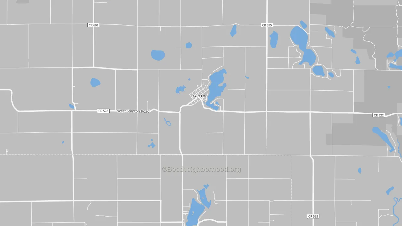 Transit Grade map of Trufant, MI