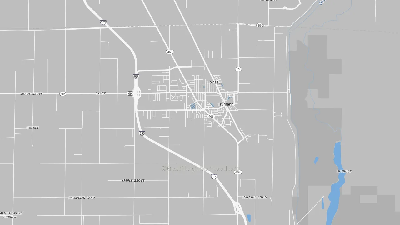 Transit Grade map of Trumann, AR