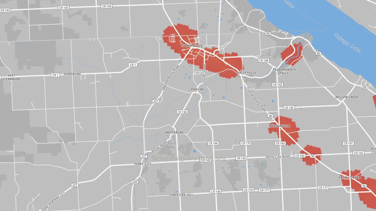 Transit Grade map of Trumansburg, NY