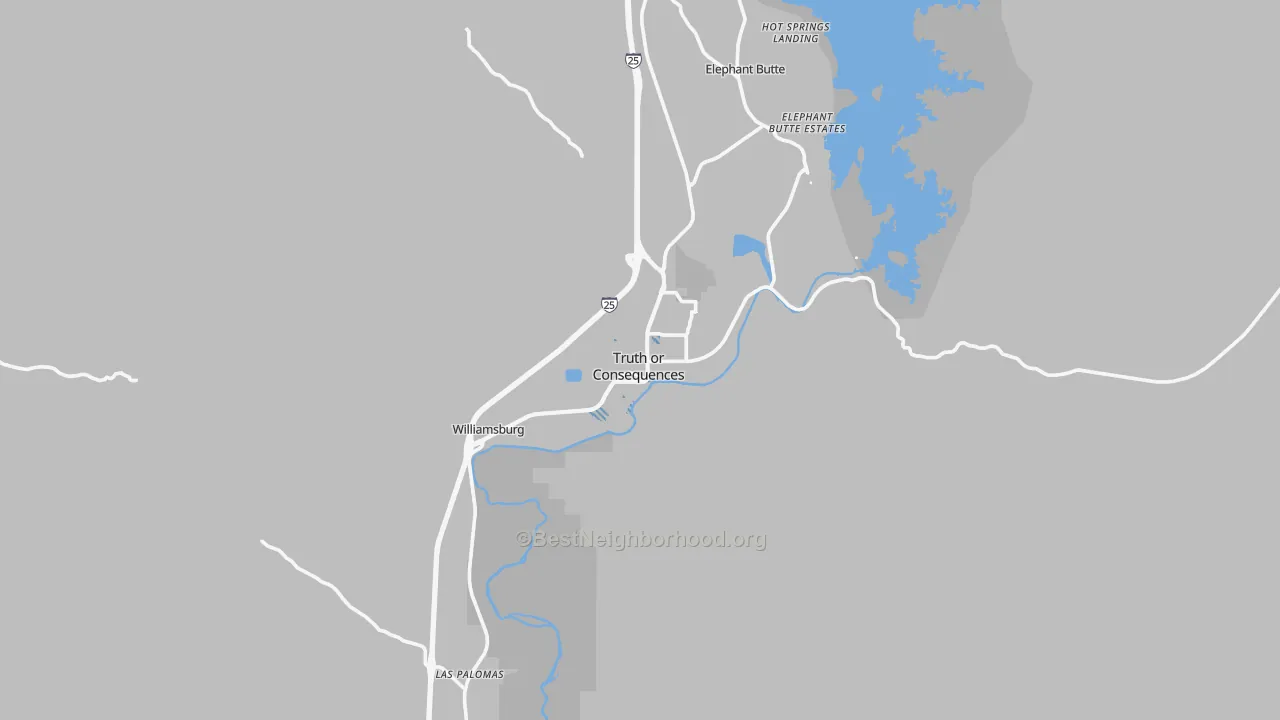 Transit Grade map of Truth Or Consequences, NM