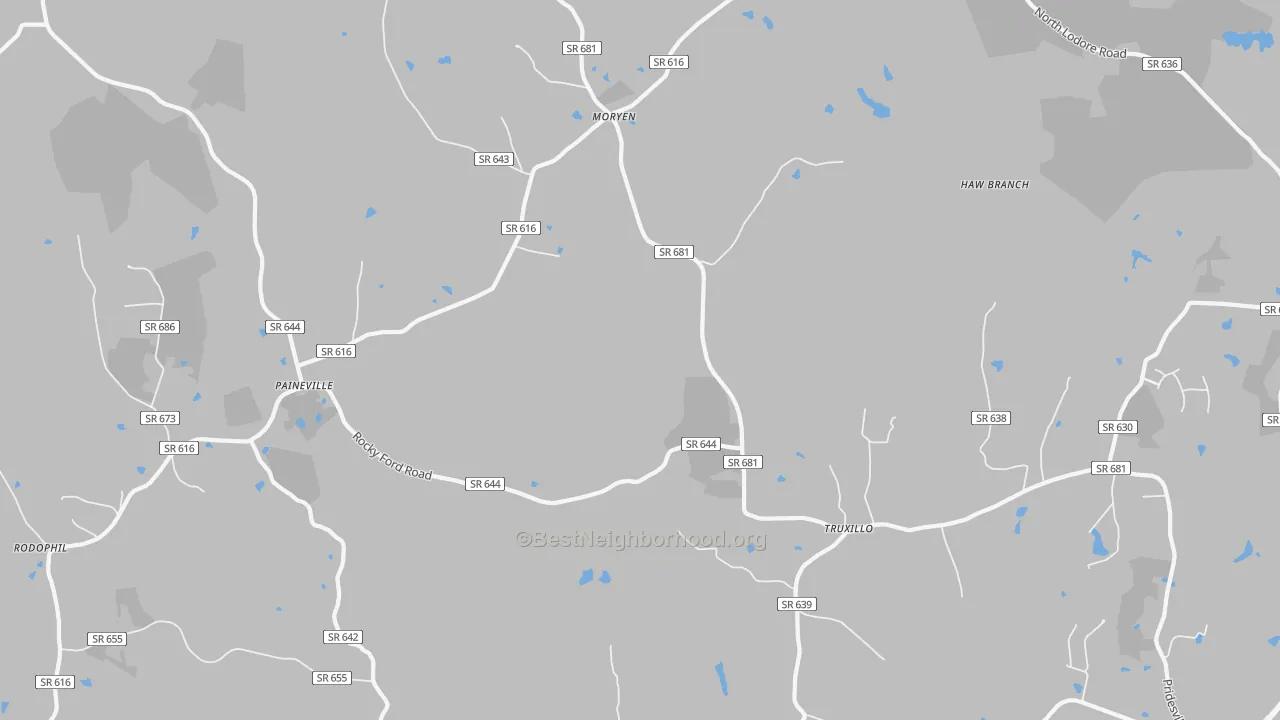 Transit Grade map of Truxillo, VA