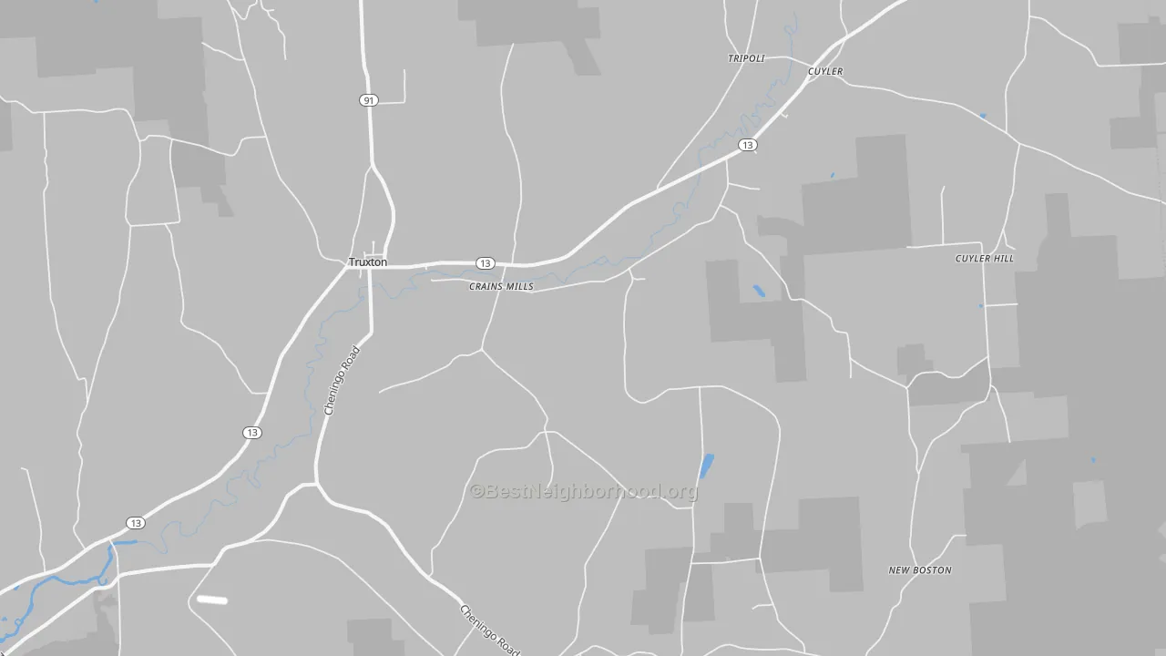 Transit Grade map of Truxton, NY