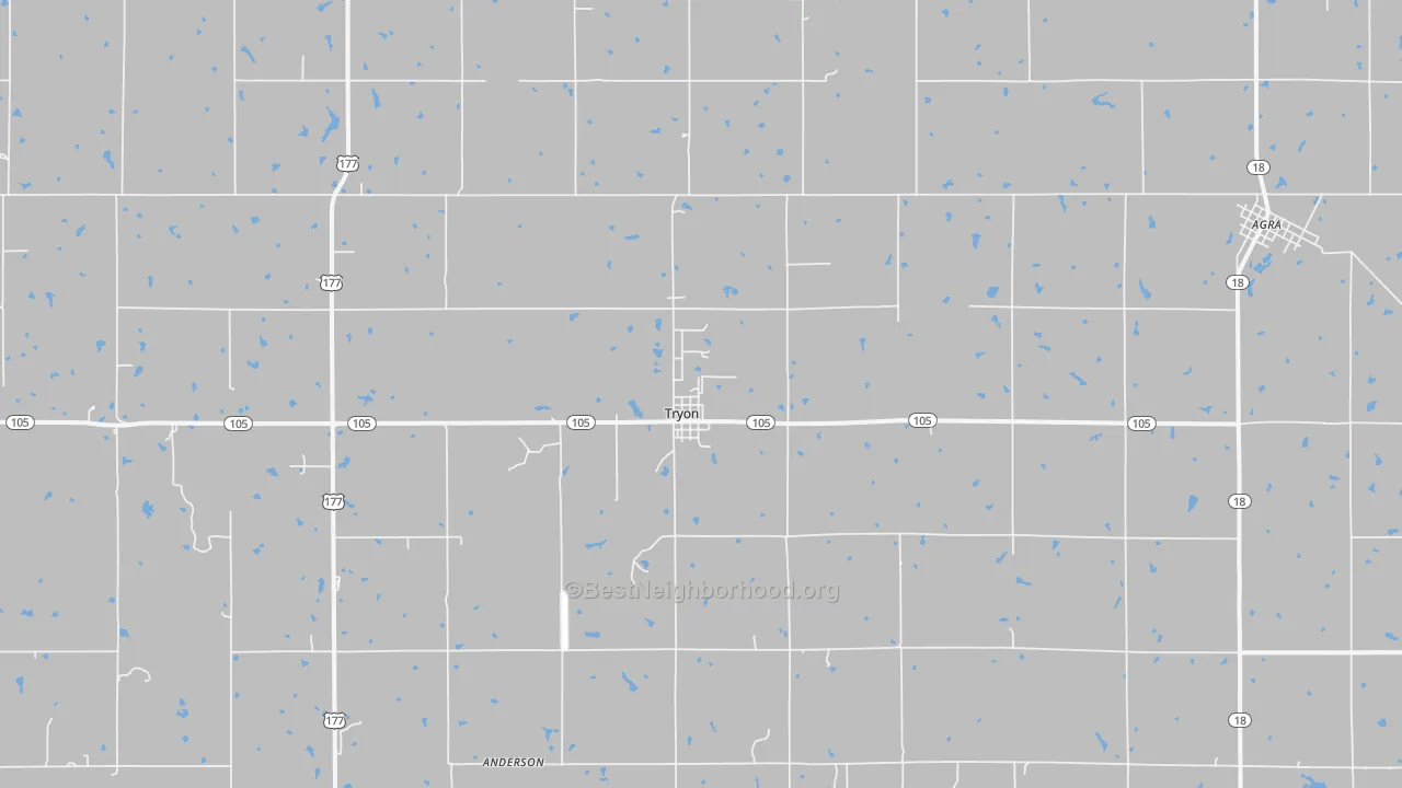 Transit Grade map of Tryon, OK