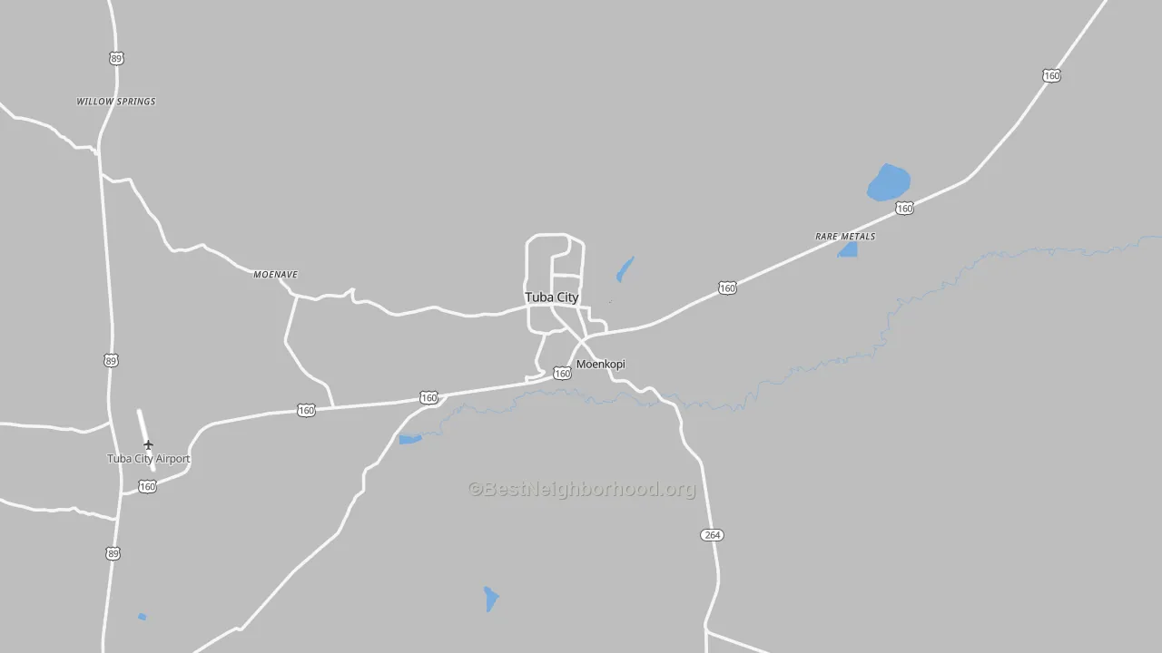 Transit Grade map of Tuba City, AZ