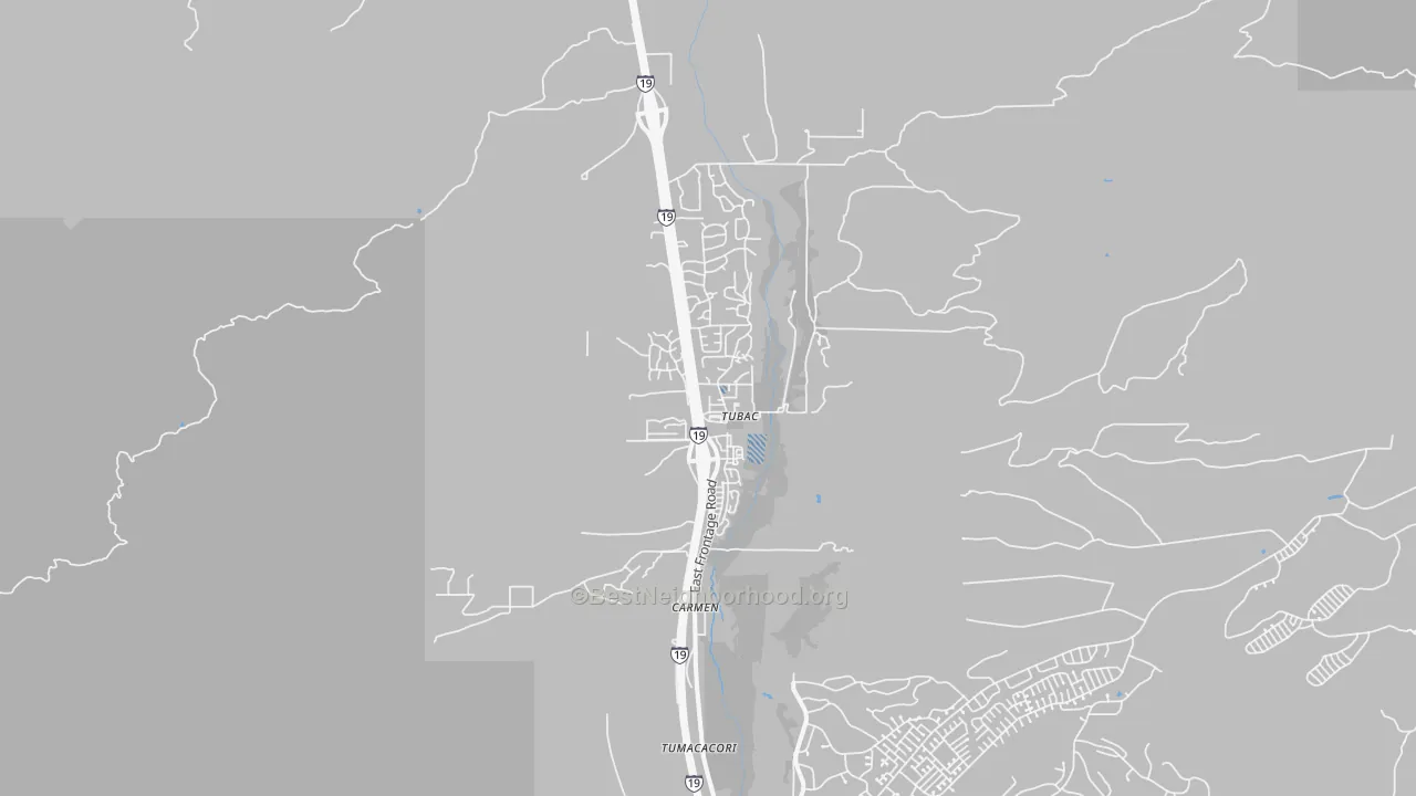 Transit Grade map of Tubac, AZ