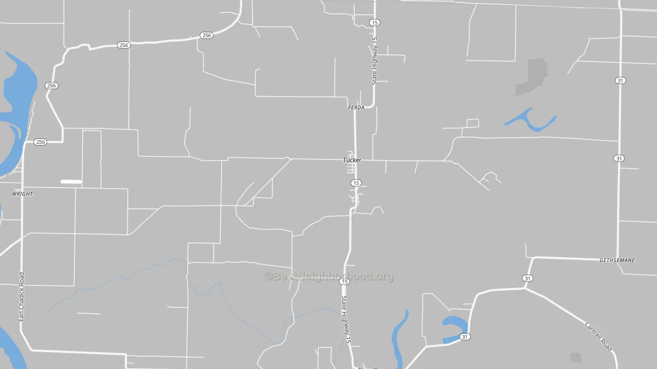 Transit Grade map of Tucker, AR