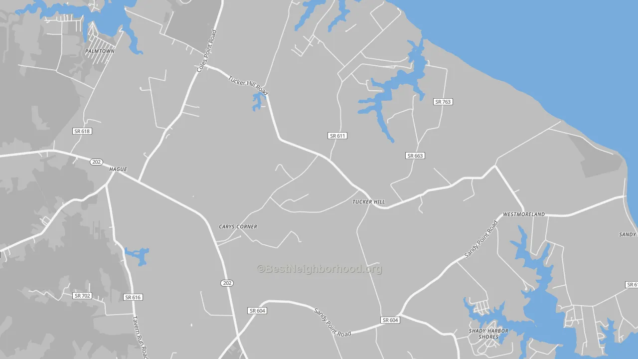 Transit Grade map of Tucker Hill, VA
