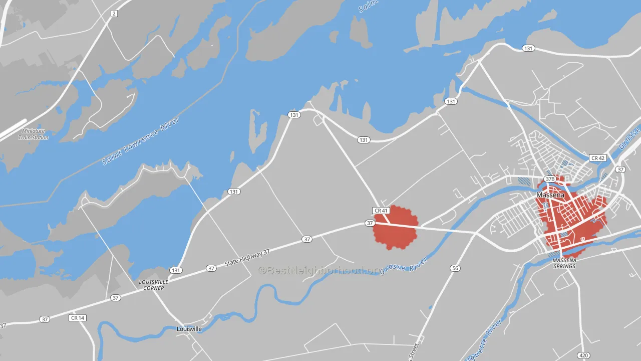 Transit Grade map of Tucker Terrace, NY