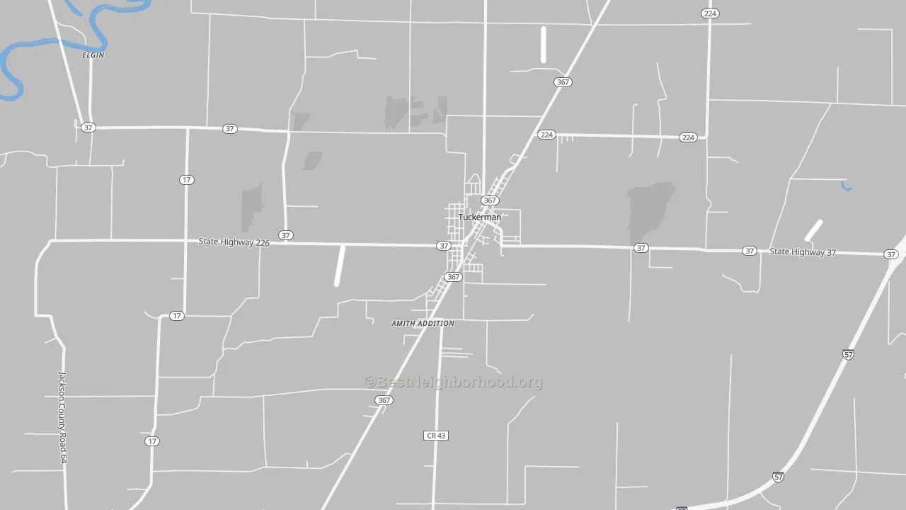 Transit Grade map of Tuckerman, AR