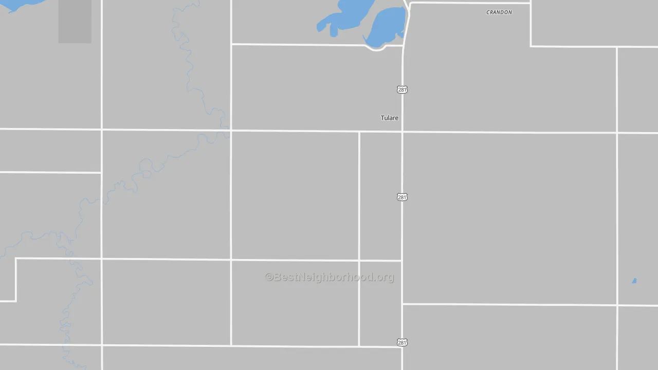 Transit Grade map of Tulare, SD