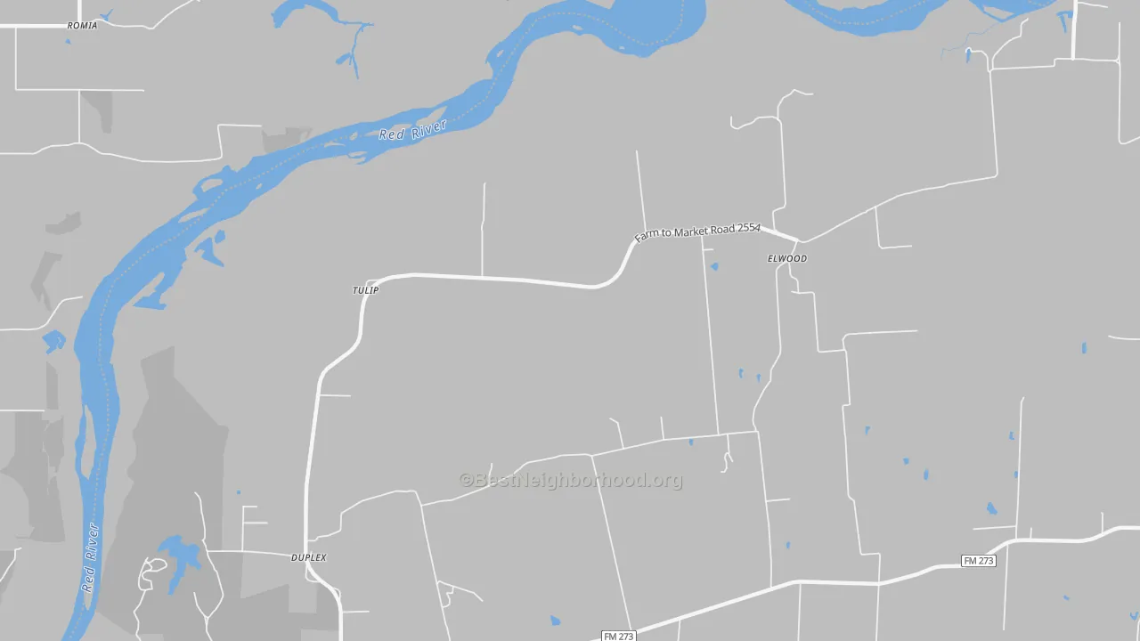 Transit Grade map of Tulip, TX