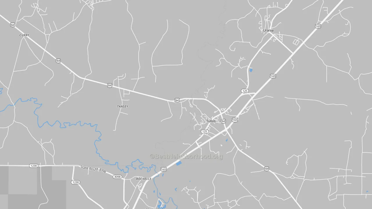 Transit Grade map of Tullos, LA