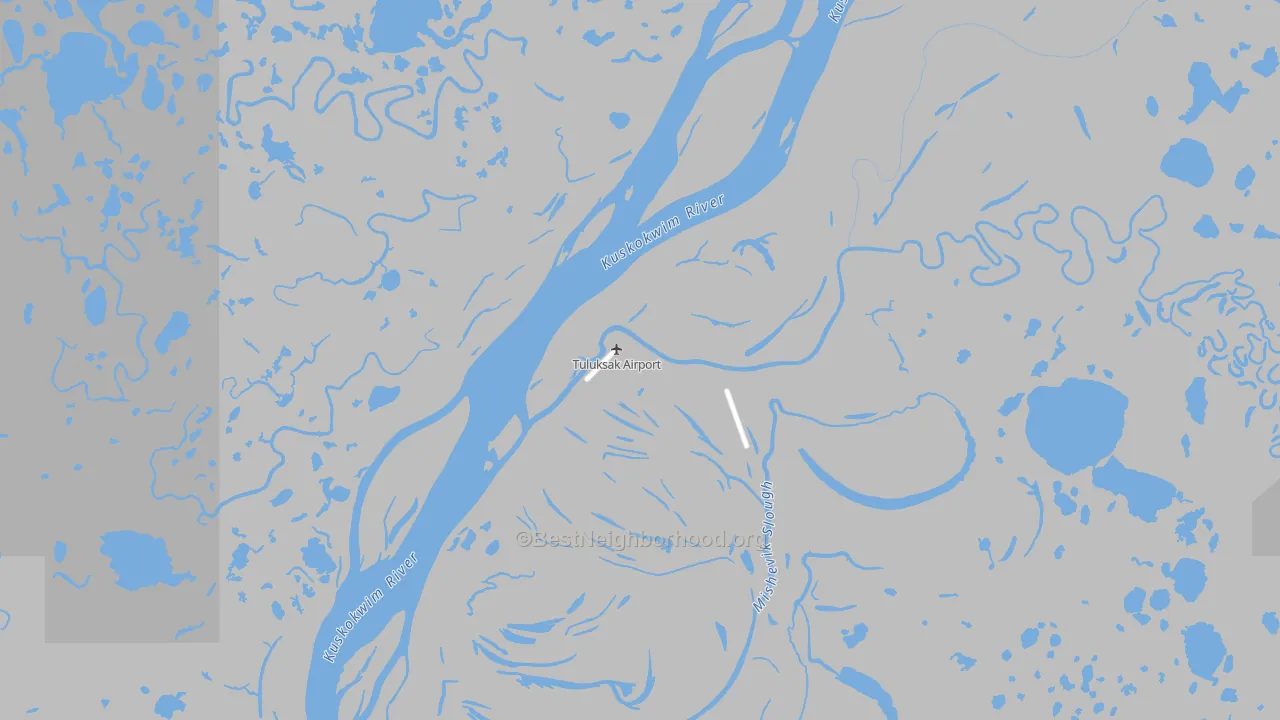 Transit Grade map of Tuluksak, AK
