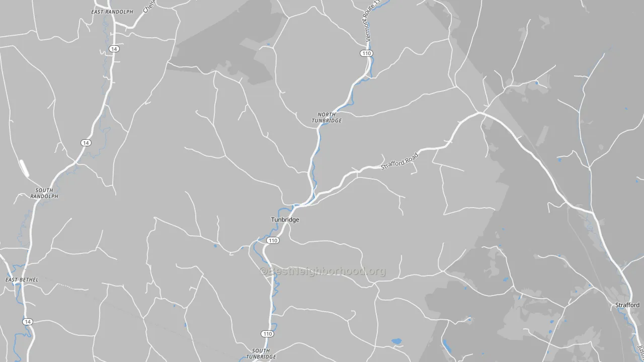 Transit Grade map of Tunbridge, VT