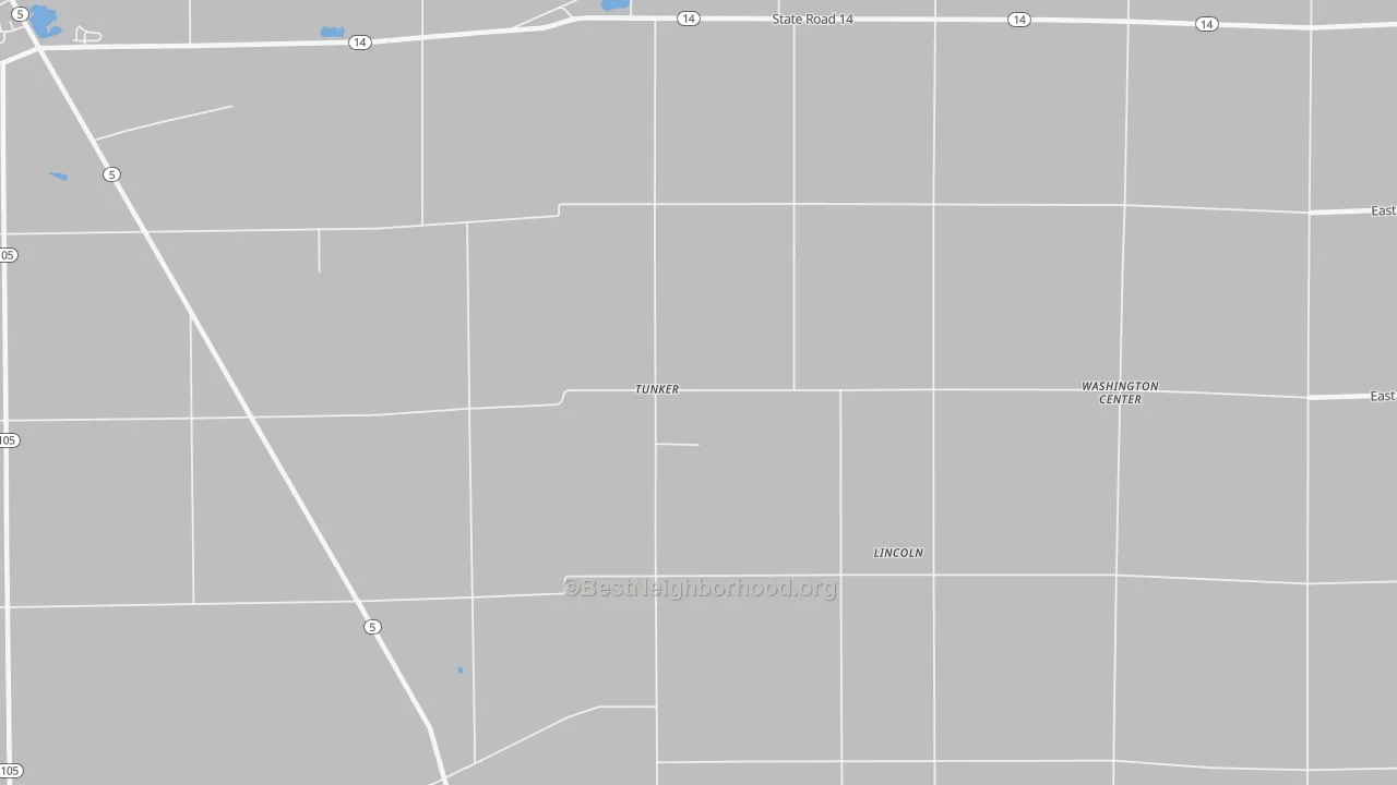 Transit Grade map of Tunker, IN