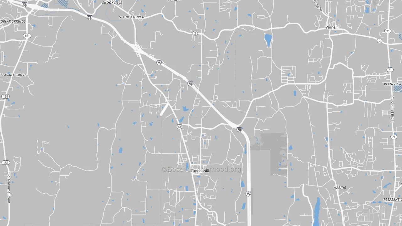Transit Grade map of Tunnel Hill, GA
