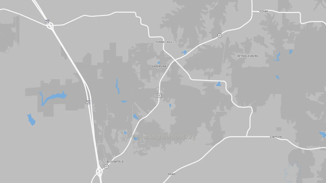 Transit Grade map of Tunnel Hill, IL