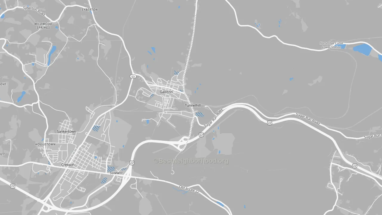 Transit Grade map of Tunnelhill, PA