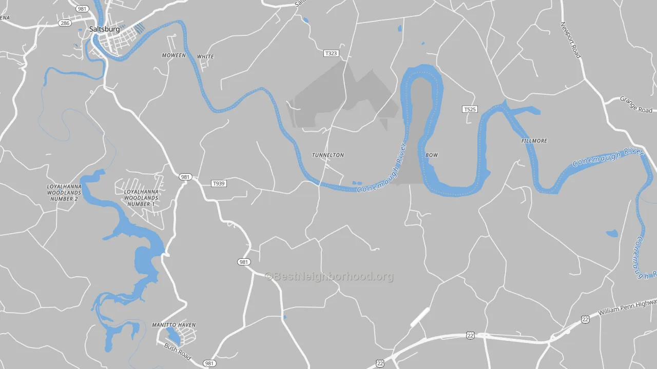 Transit Grade map of Tunnelton, PA