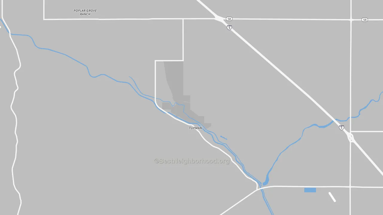 Transit Grade map of Tupman, CA
