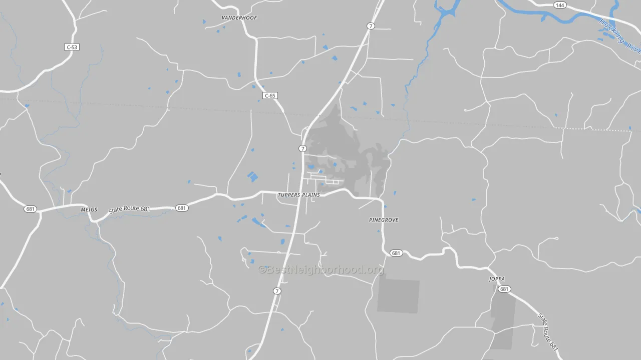 Transit Grade map of Tuppers Plains, OH
