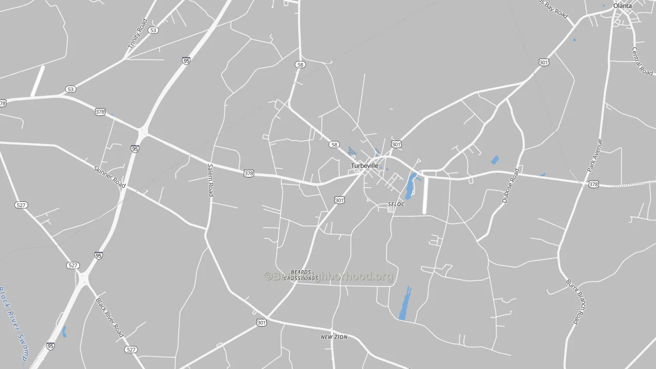 Transit Grade map of Turbeville, SC
