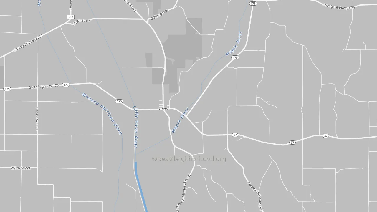 Transit Grade map of Turin, IA