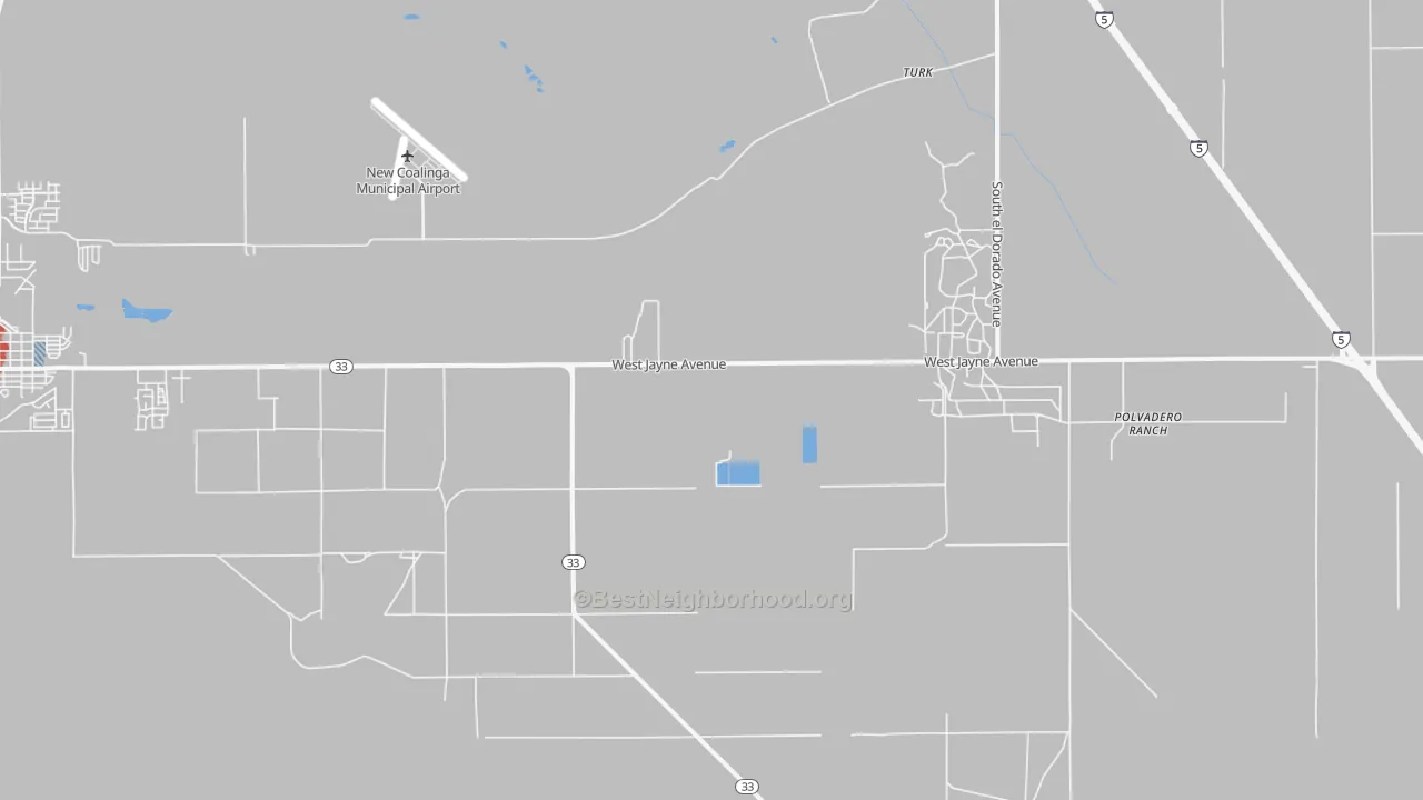 Transit Grade map of Turk, CA