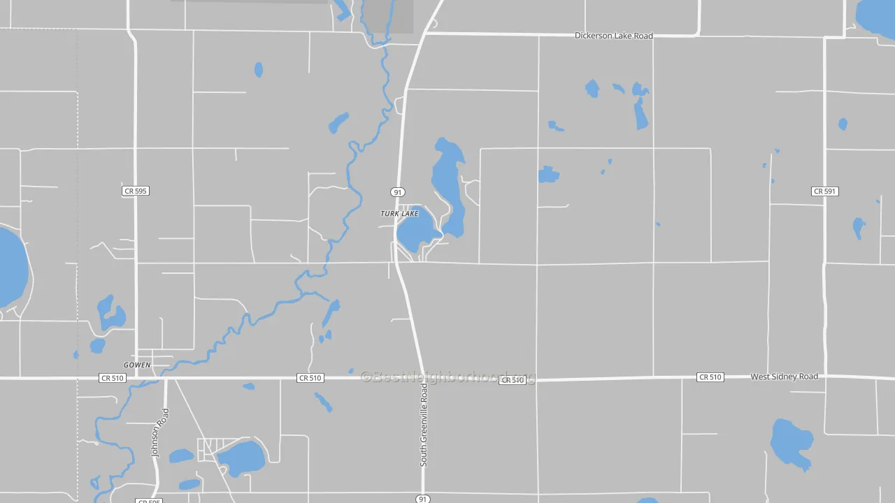 Transit Grade map of Turk Lake, MI