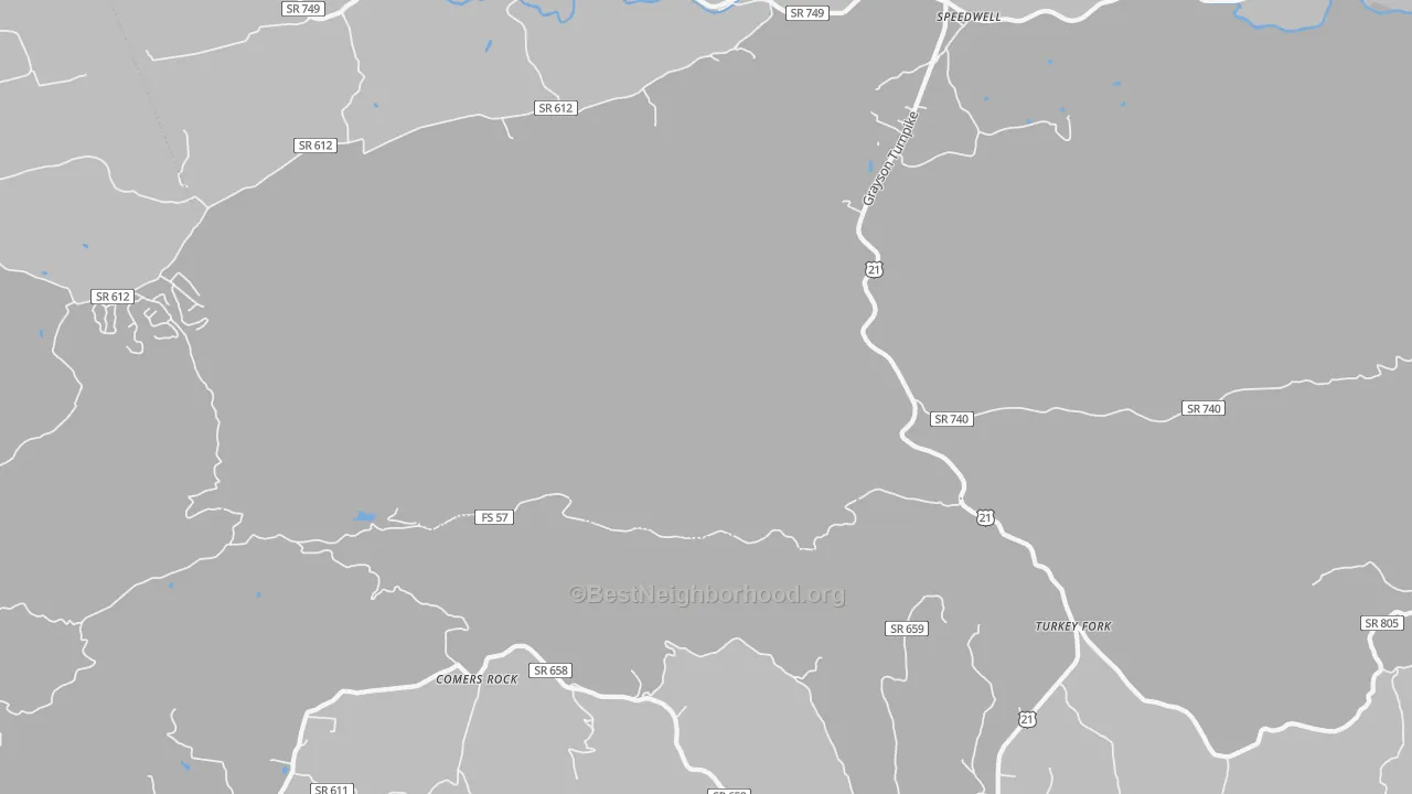 Transit Grade map of Turkey Fork, VA