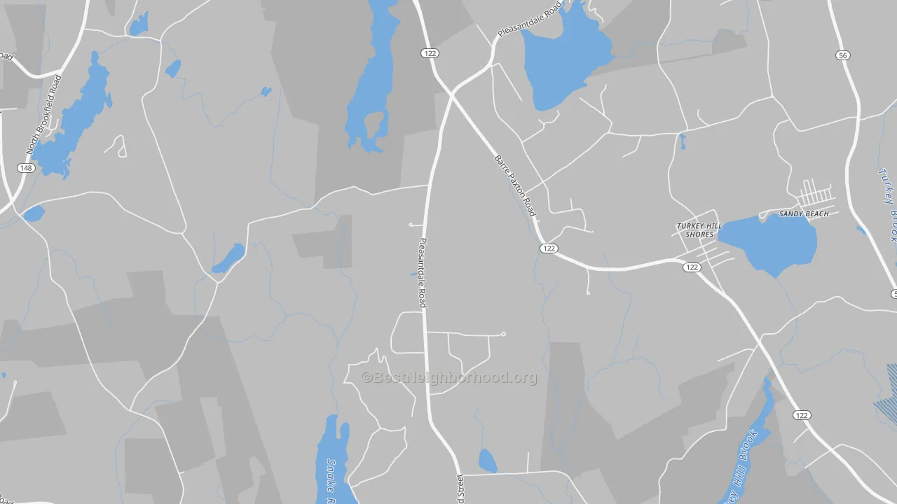 Transit Grade map of Turkey Hill Shores, MA