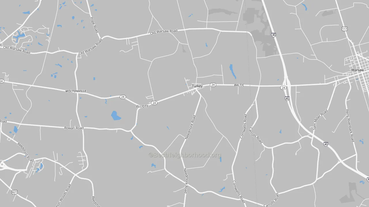 Transit Grade map of Turkey, NC