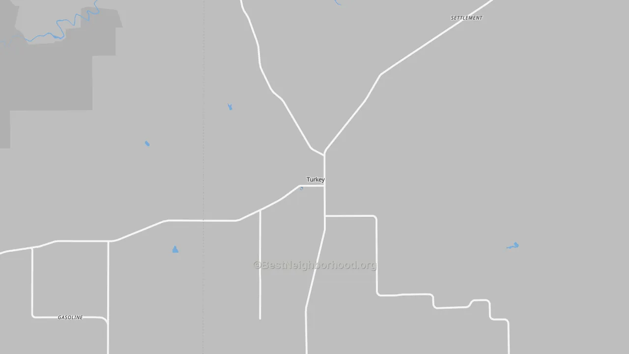 Transit Grade map of Turkey, TX