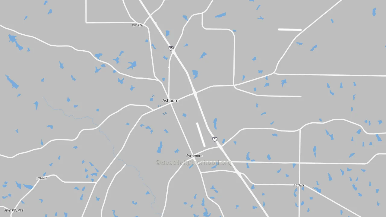 Transit Grade map of Turner County, GA