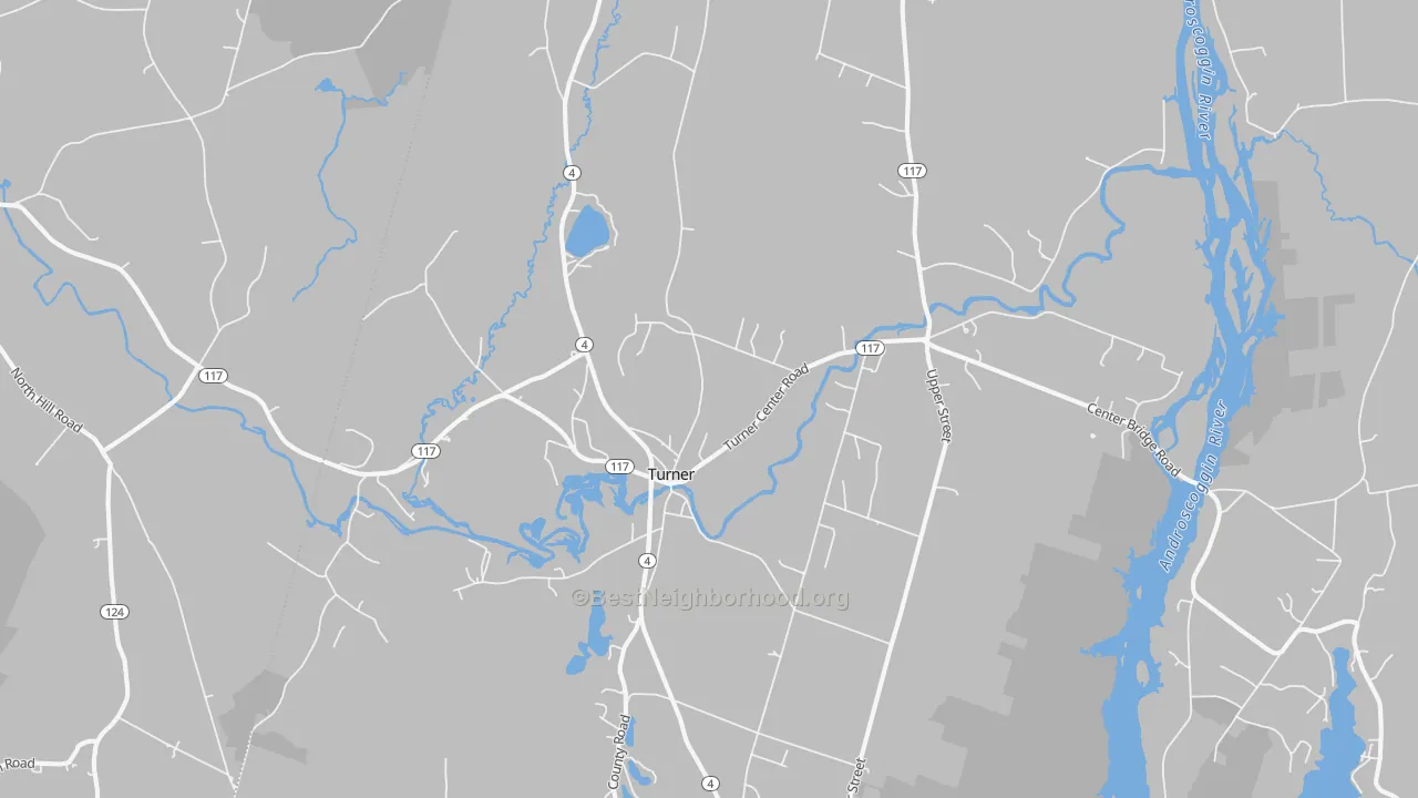 Transit Grade map of Turner, ME