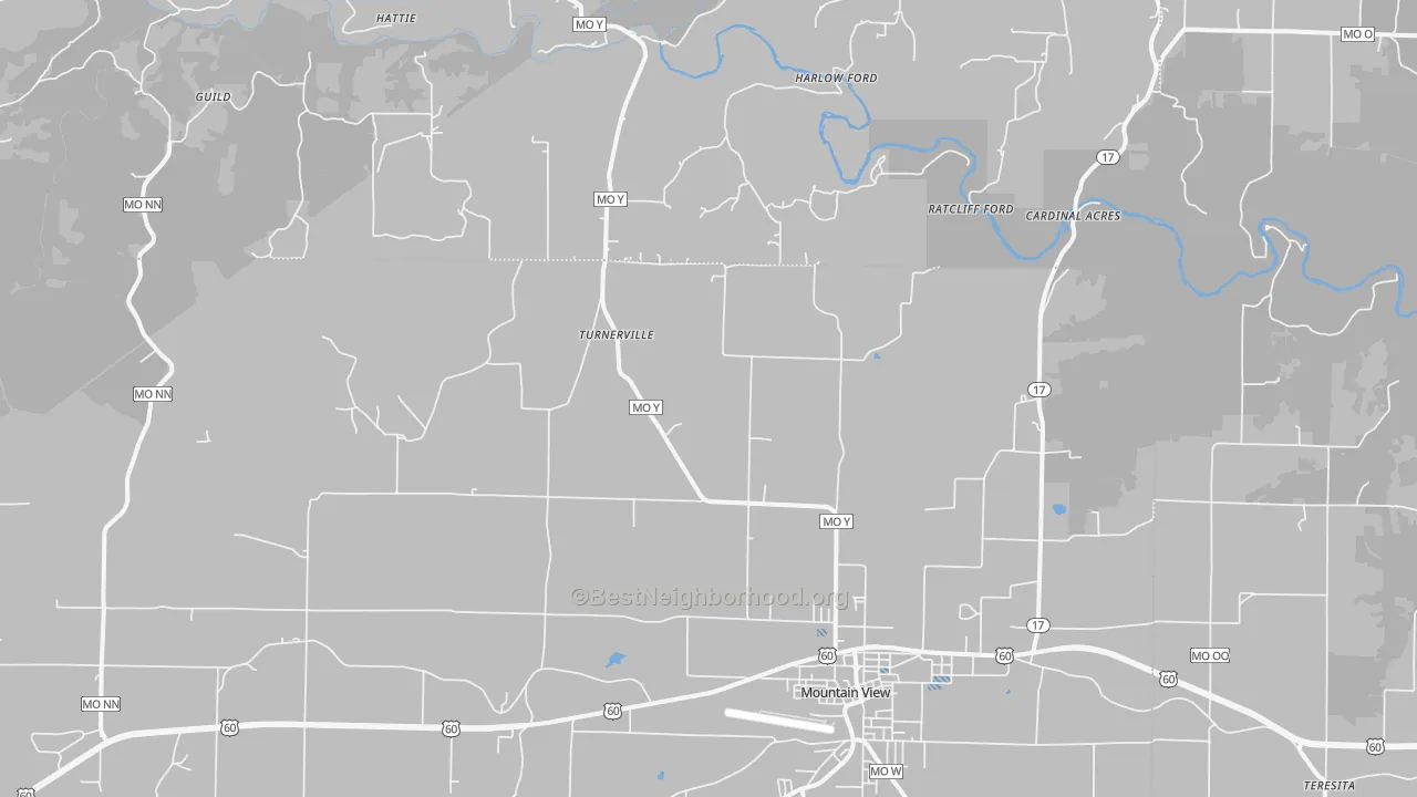 Transit Grade map of Turnerville, MO