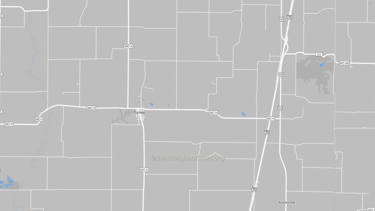 Transit Grade map of Turney, MO