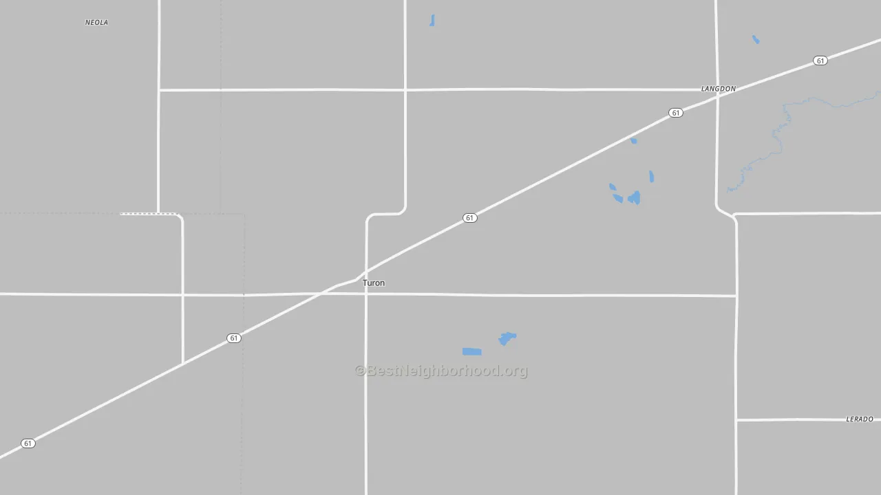 Transit Grade map of Turon, KS