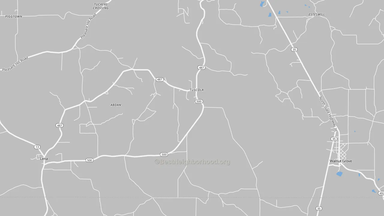 Transit Grade map of Tuscola, MS