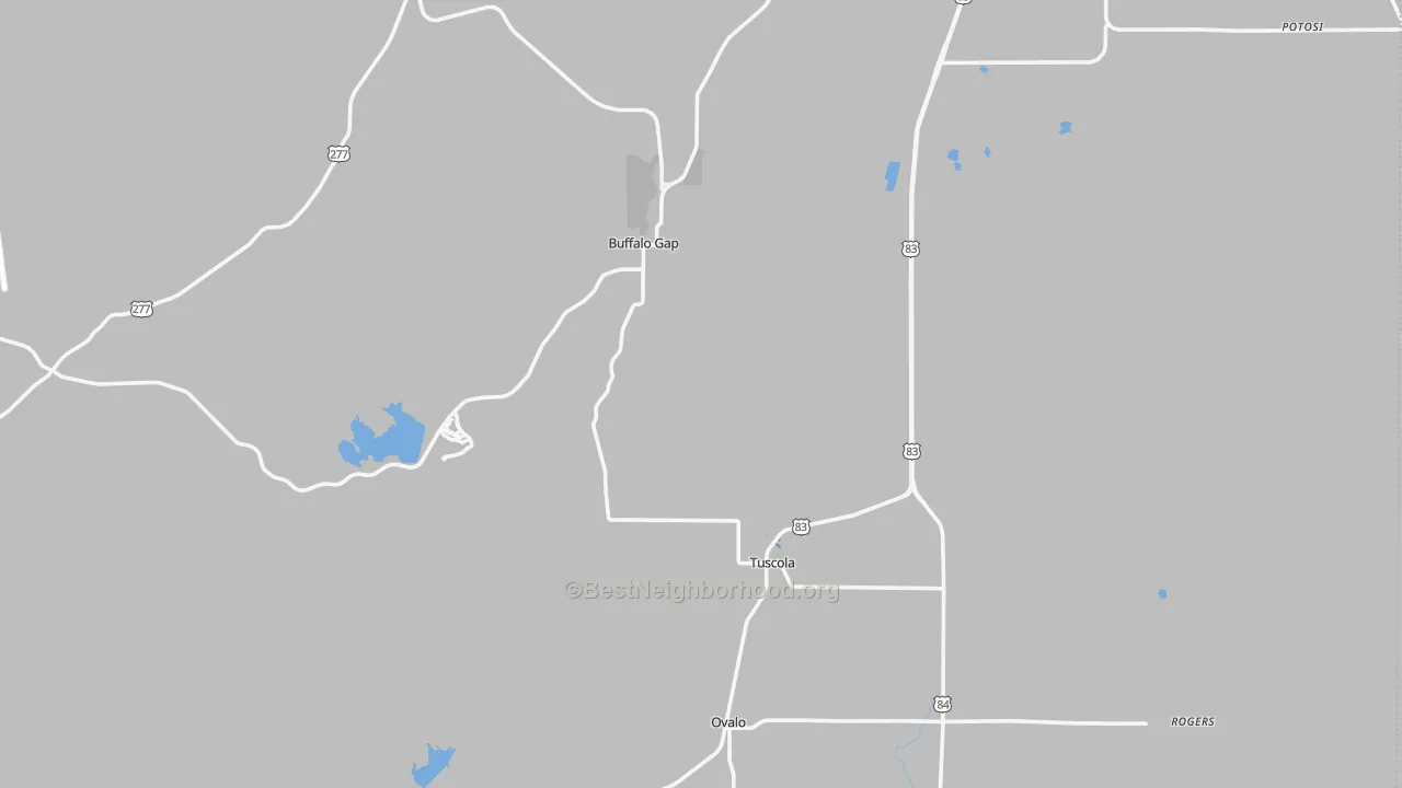 Transit Grade map of Tuscola, TX