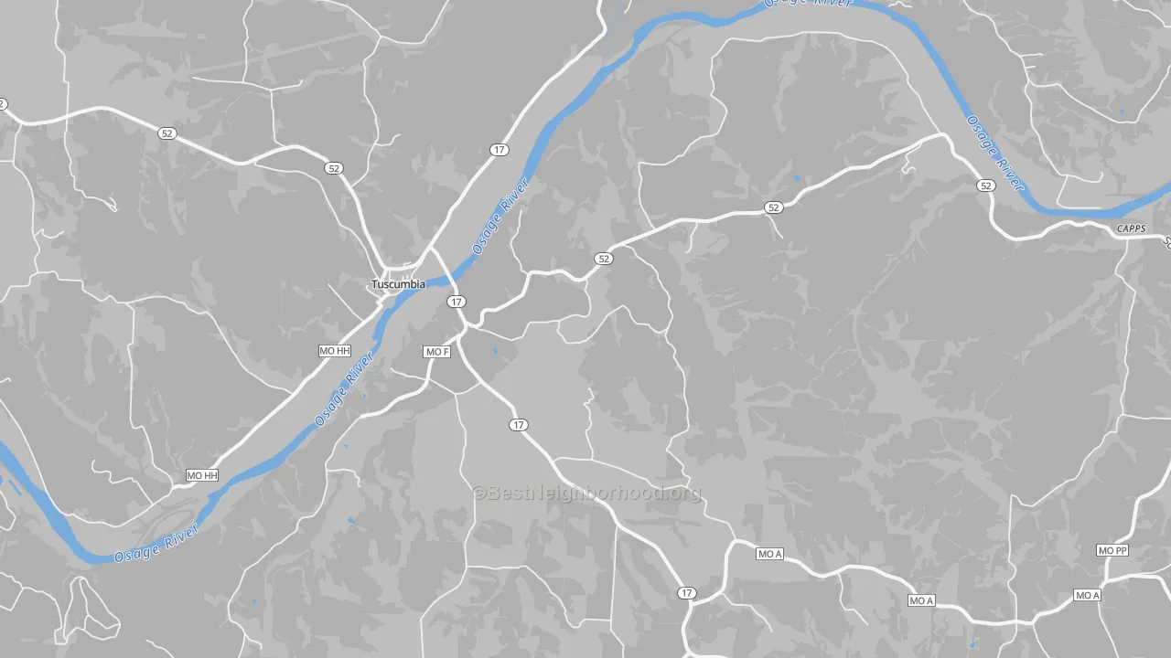 Transit Grade map of Tuscumbia, MO