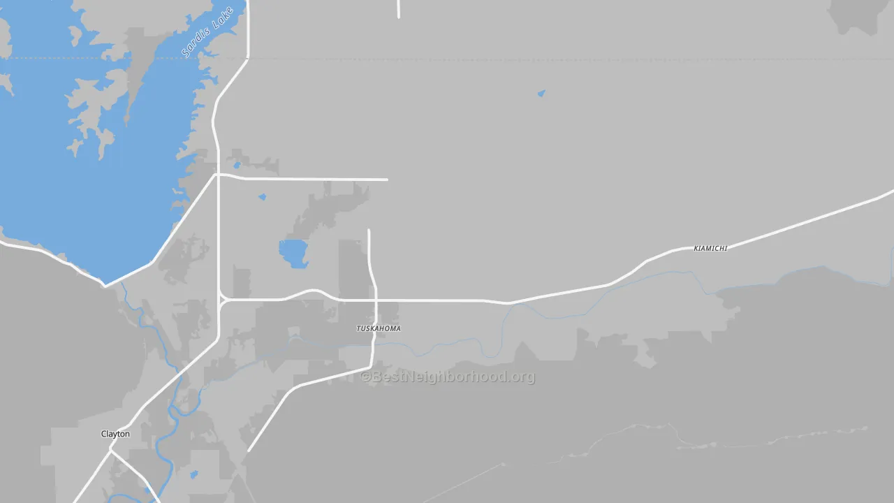 Transit Grade map of Tuskahoma, OK
