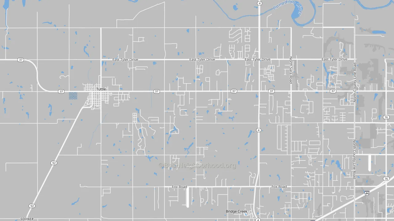 Transit Grade map of Tuttle, OK